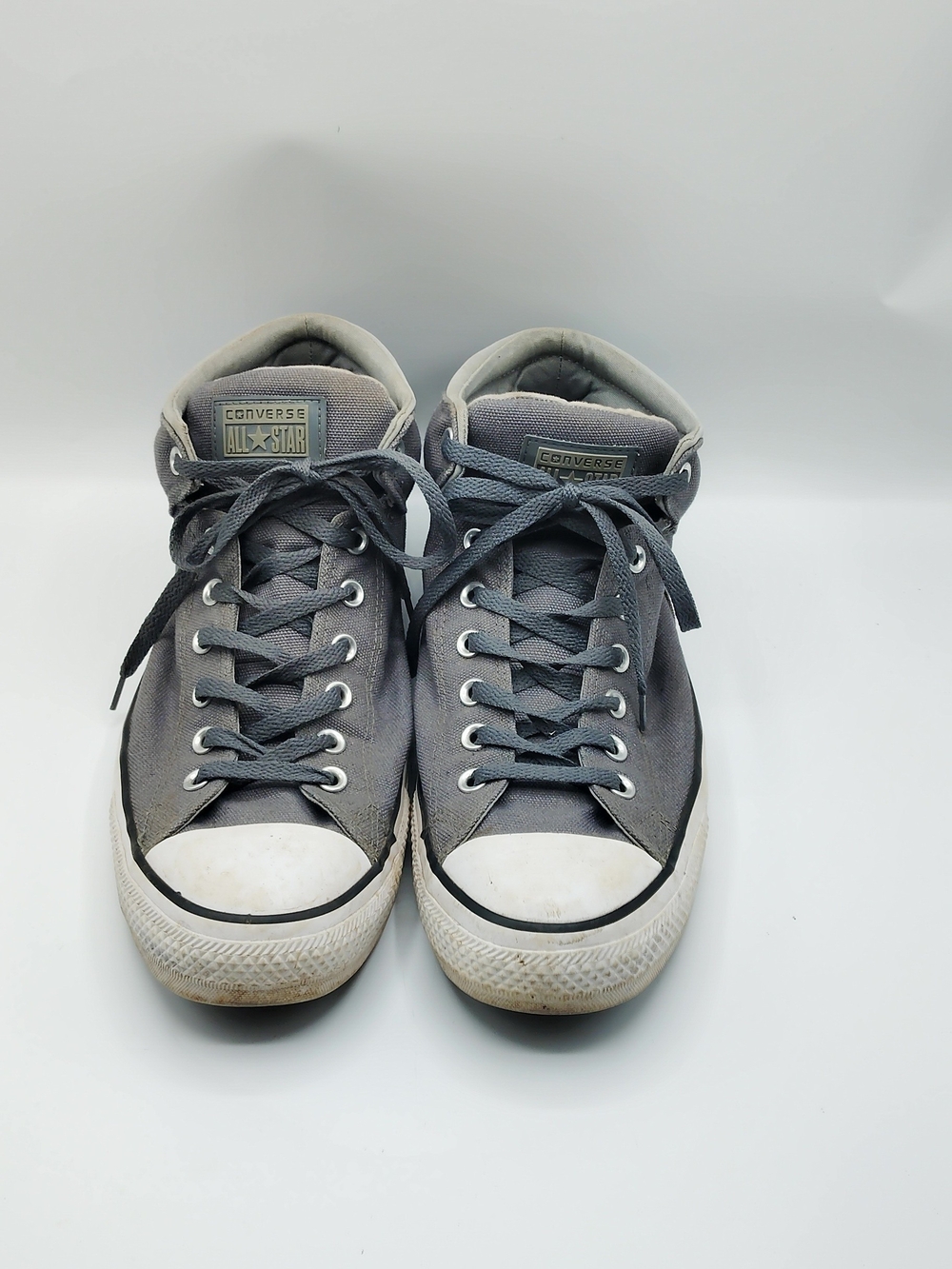 Converse Gray Canvas High-Top Sneakers - Picture 2 of 4